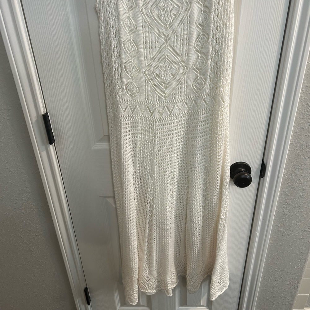 Polo Ralph Lauren white Cotton crochet Knit Pointelle Dress Size XL - Picture 2 of 8